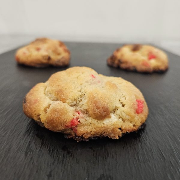 Cookie Pralines roses - chocolat blanc