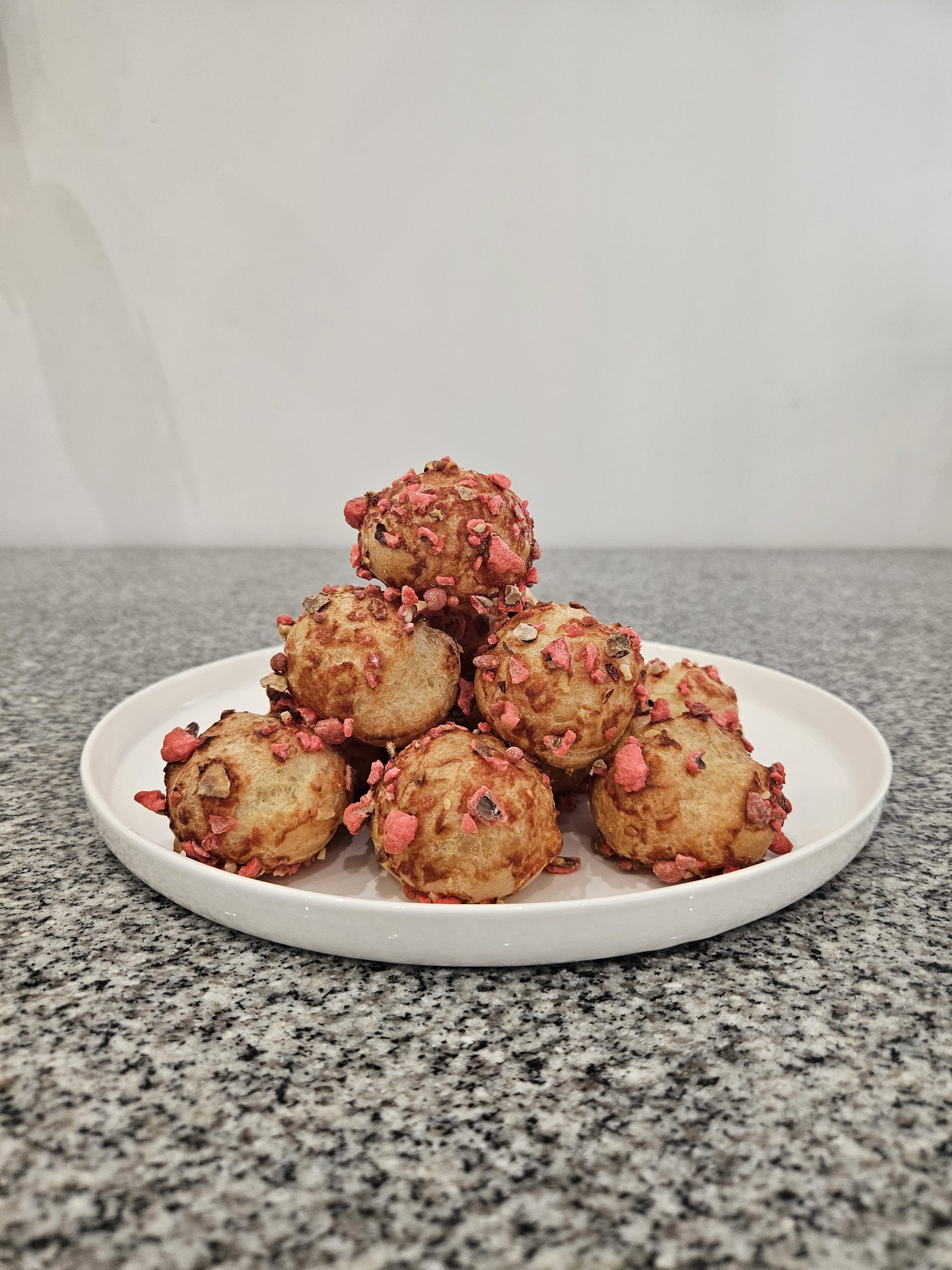 Chouquettes pralines roses